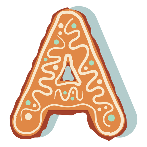 Download Gingerbread Cookie Letter A Transparent Png Svg Vector File