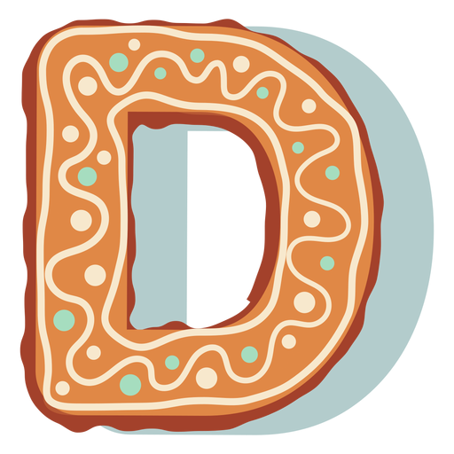 Gingerbread cookie letter d