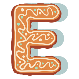 Biscoito de gengibre letra e Desenho PNG