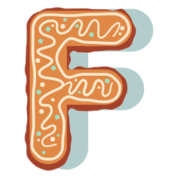 Lebkuchenplätzchenbuchstabe f PNG-Design