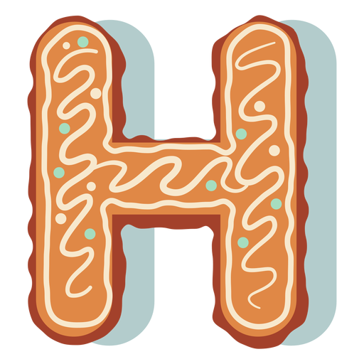 Gingerbread cookie letter h