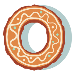 Lebkuchenplätzchenbuchstabe o PNG-Design