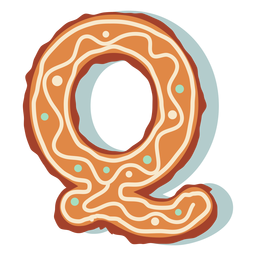 Carta de biscoito de gengibre q Desenho PNG