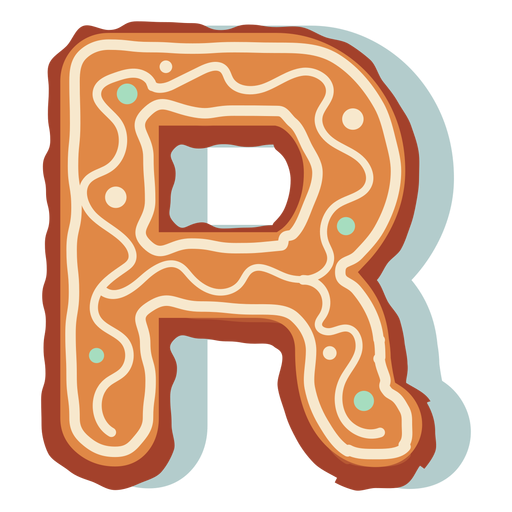 Gingerbread cookie letter r