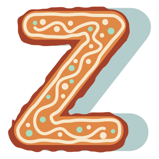 Gingerbread cookie letter z