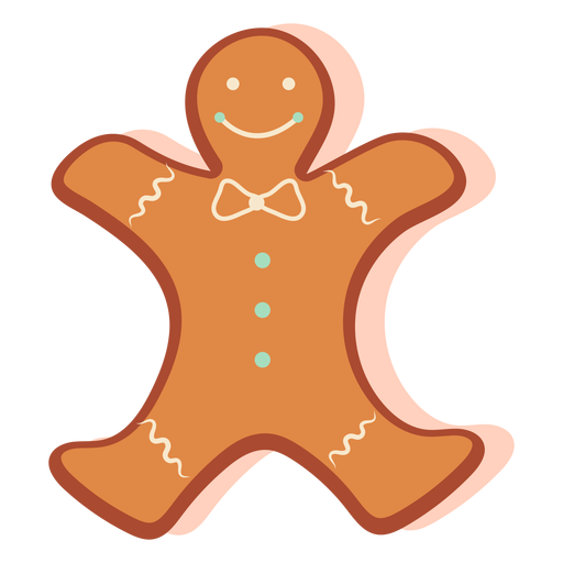 Gingerbread cookie man PNG Design