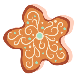 Gingerbread cookie snowflake christmas Transparent PNG