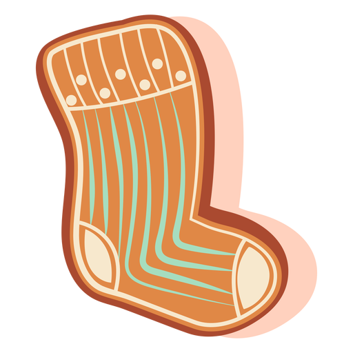 Gingerbread cookie sock PNG Design