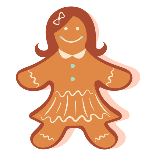 Gingerbread girl cookie Transparent PNG & SVG vector file