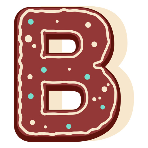 Gingerbread letter b