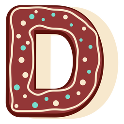 Gingerbread Letter D Png & Svg Design For T-shirts