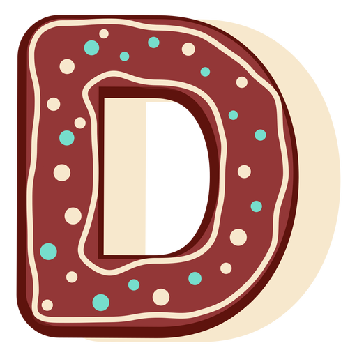 Gingerbread letter d - Transparent PNG & SVG vector file