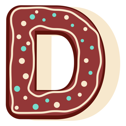 Gingerbread letter d PNG Design