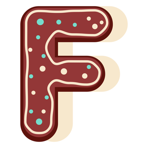Gingerbread letter f