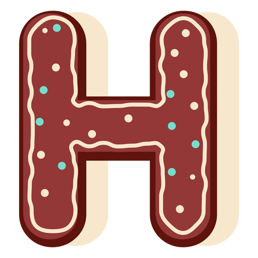 Download Gingerbread letter h - Transparent PNG & SVG vector file