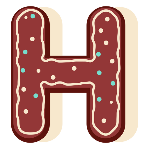 Gingerbread letter h