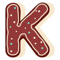 Letra de gengibre k Desenho PNG