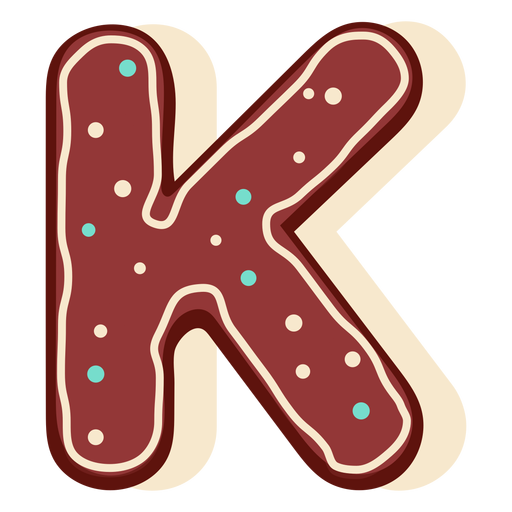 Gingerbread letter k PNG Design