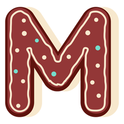 Letra de gengibre m Desenho PNG