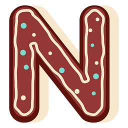 Gingerbread letter n PNG Design