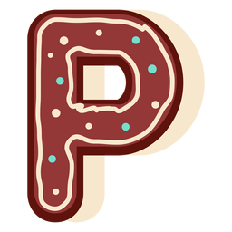 Gingerbread Letter P PNG & SVG Design For T-Shirts