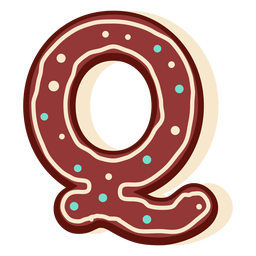 Gingerbread letter q PNG Design