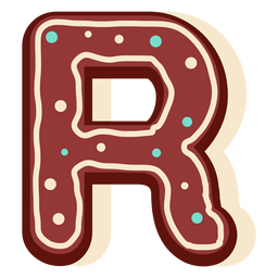 Gingerbread letter r PNG Design