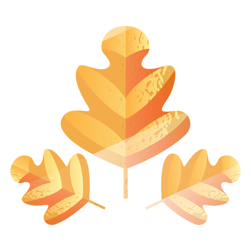 Golden illustration leaf PNG Design