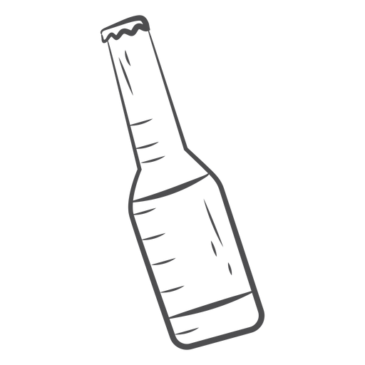 Hand gezeichnete Bierflasche PNG-Design