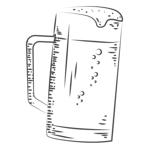 Bebida de jarra de cerveza dibujada a mano Diseño PNG