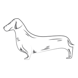 Perro perro dibujado a mano Diseño PNG