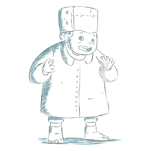 Frankenstein personagem infantil desenhado à mão Desenho PNG