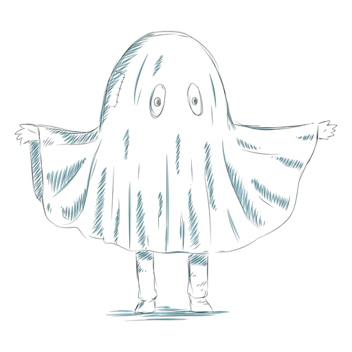 Fantasma de personaje de ni?o dibujado a mano Diseño PNG