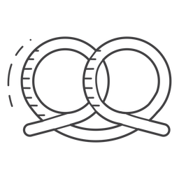 Pretzel dibujado a mano Diseño PNG