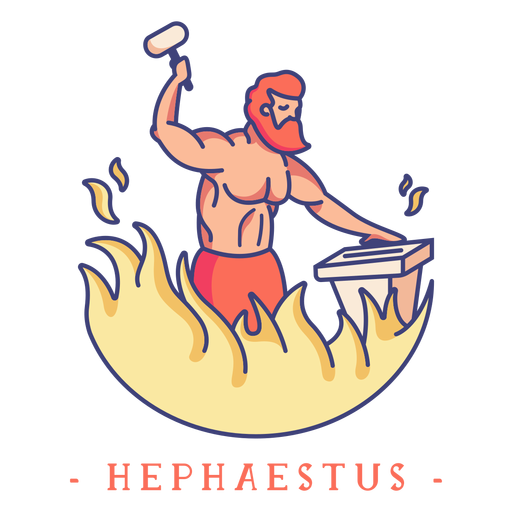 Hephaistos griechischer Gott PNG-Design