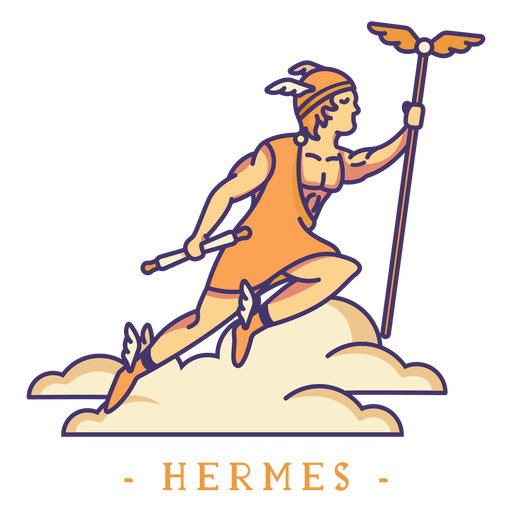 Personagem de deus grego Hermes Desenho PNG