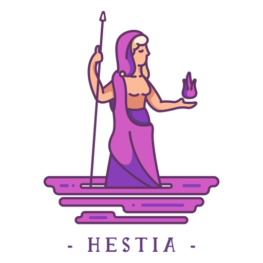 Hestia griechischer Gott Charakter PNG-Design