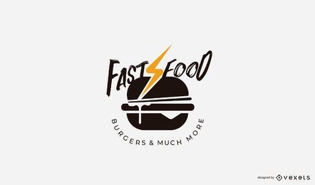 Fast food burger logo template