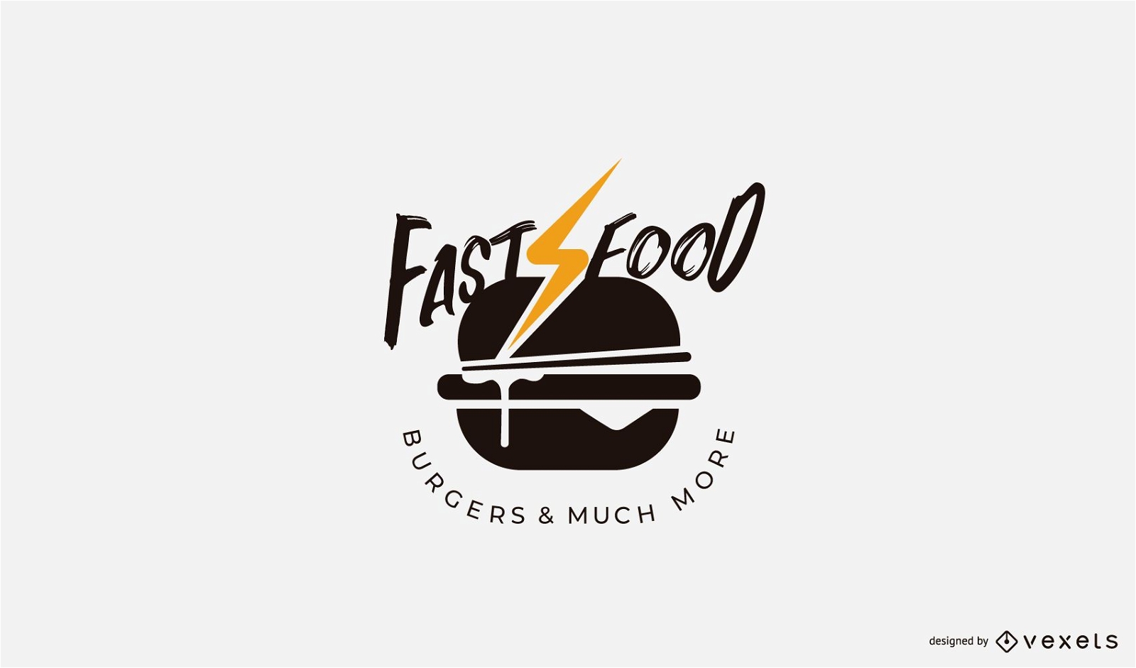 Fast food burger logo template