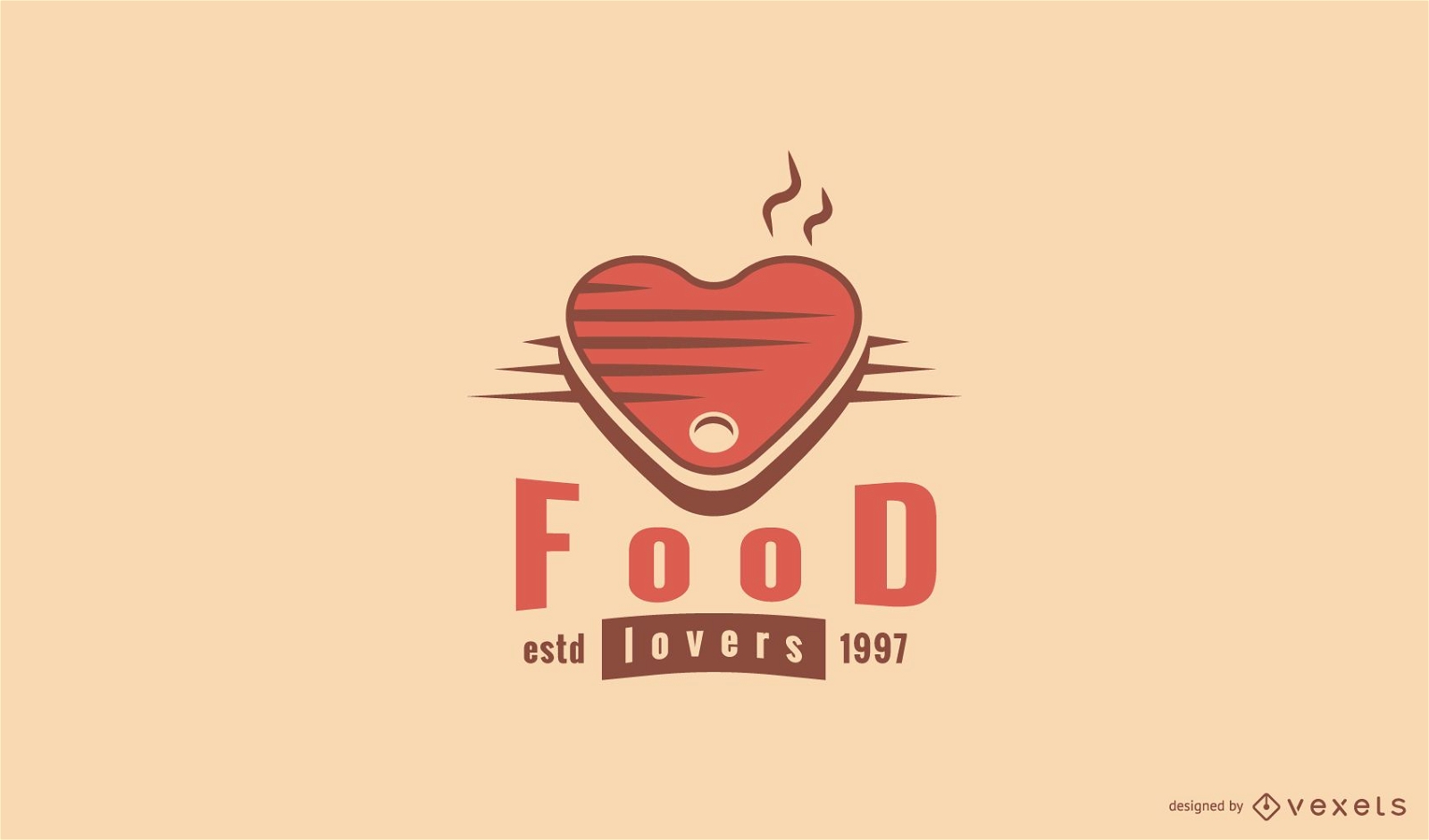 Modelo de logotipo para amantes de comida