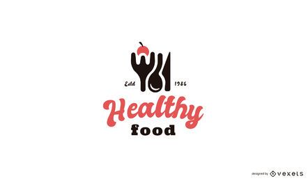 Logo-Vorlage für gesundes Essen