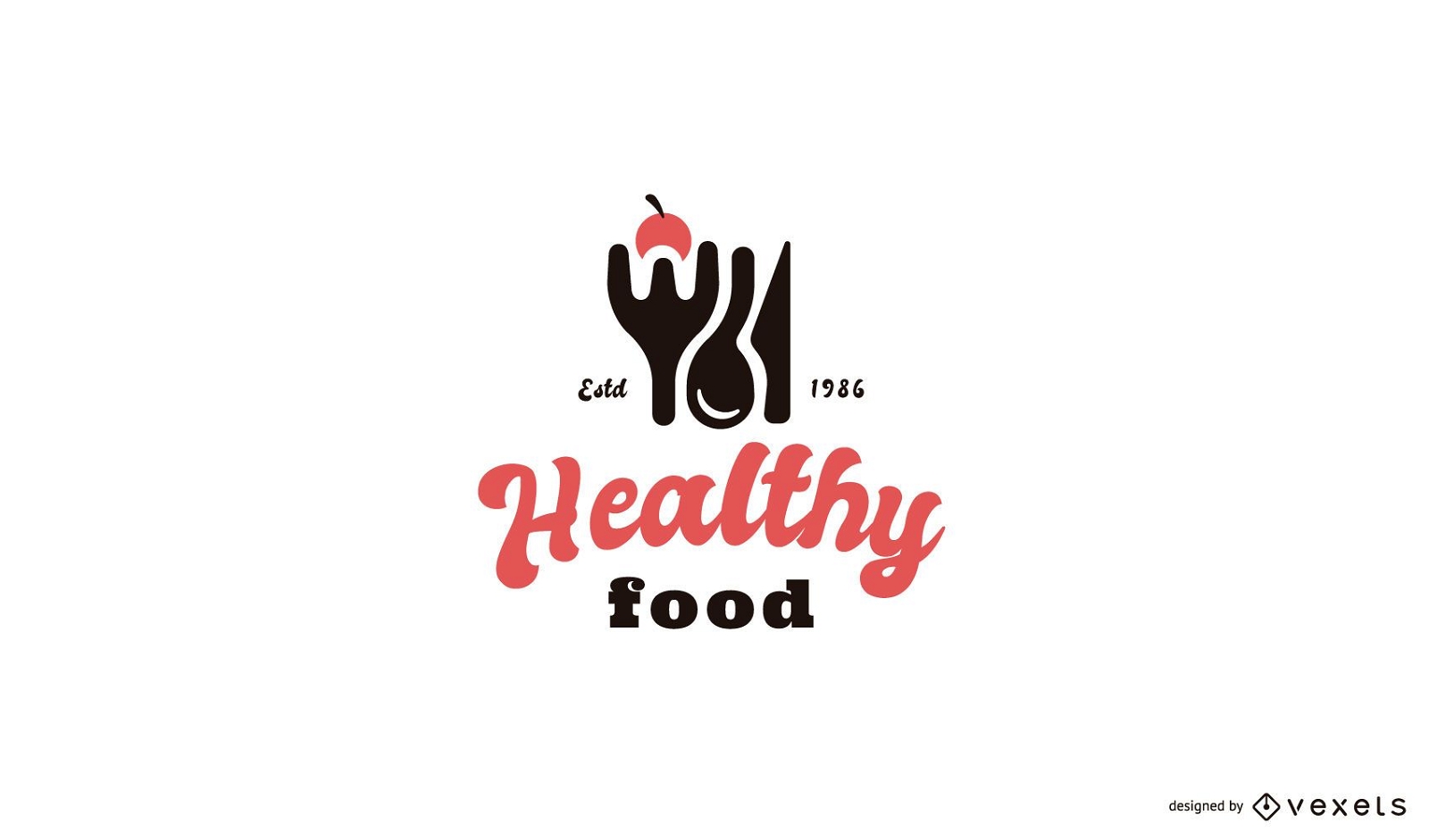 Modelo de logotipo de comida saudável