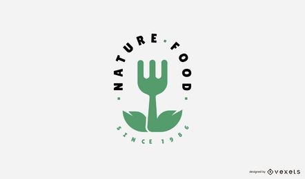 Modelo de logotipo de alimentos da natureza