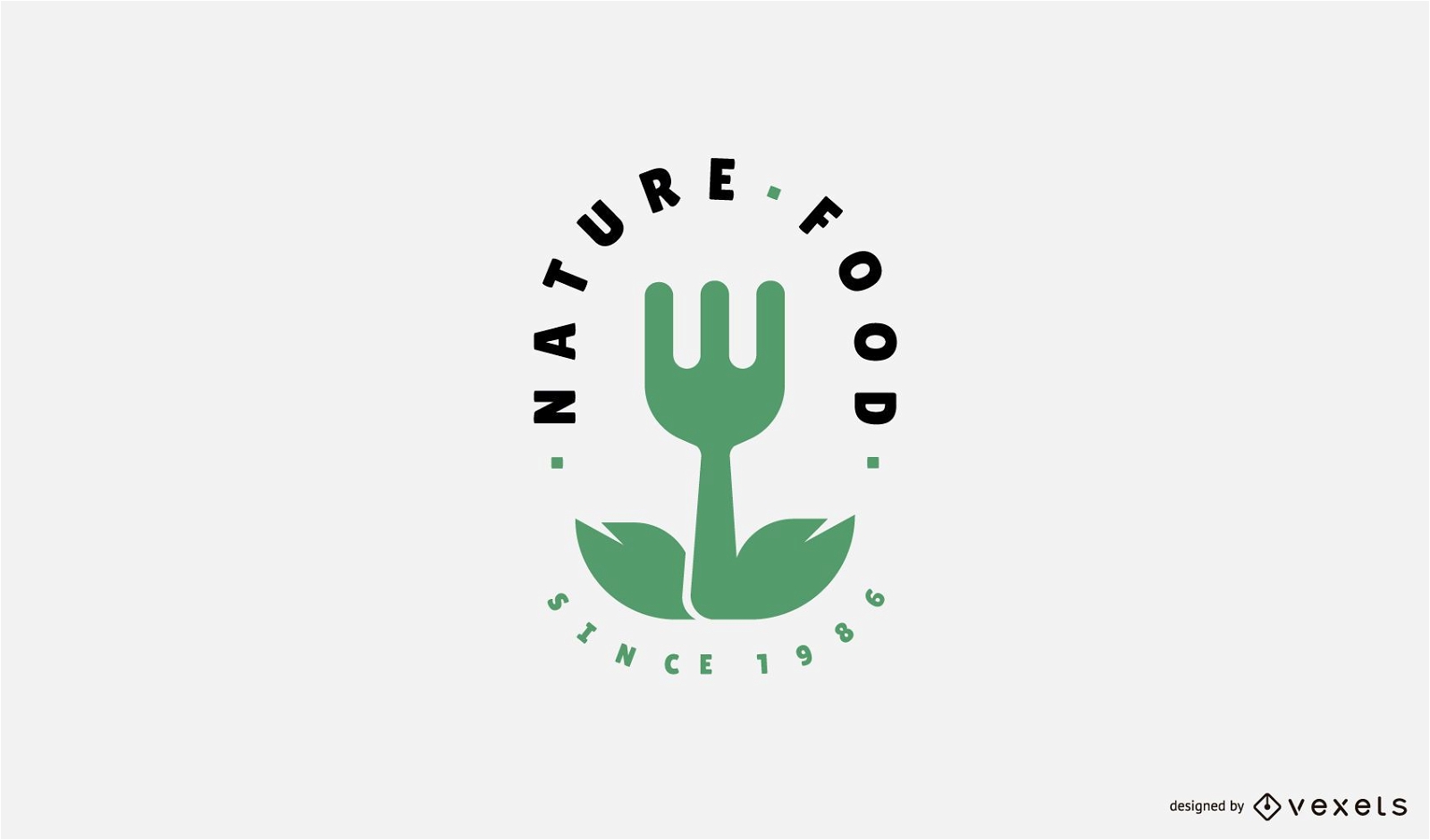 Nature food logo template