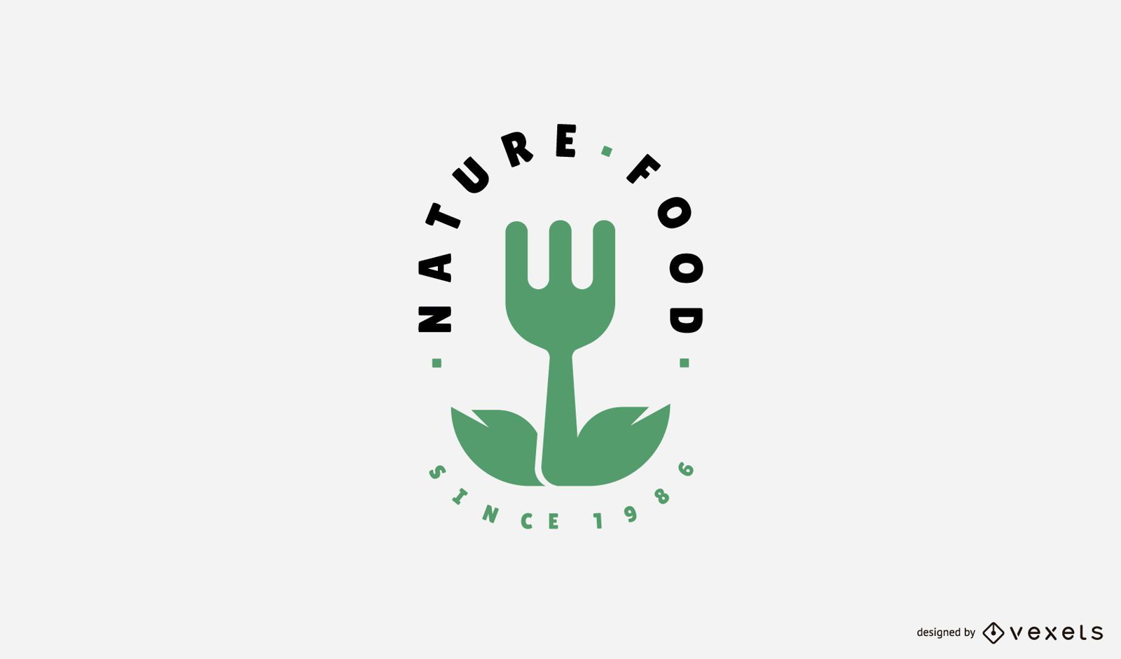 Plantilla de logotipo de comida natural