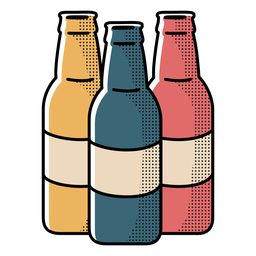 Diseño de botellas de cerveza icono