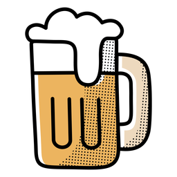 Diseño de jarra de cerveza icono Transparent PNG