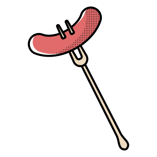 Icono de salchicha bifurcada Diseño PNG