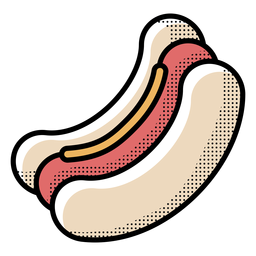 Icono de hotdog Diseño PNG