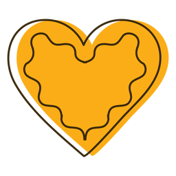 Icono corazón de galleta oktoberfest Diseño PNG